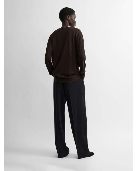 Totême Black V-Neck Sweater