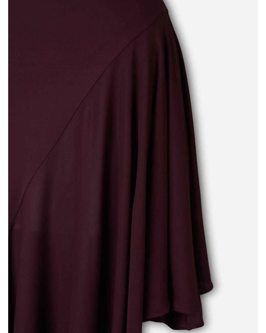 Alaïa Purple Asymmetrical Ruffle Dress