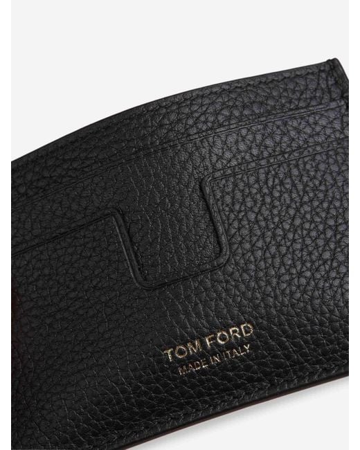 Tom Ford White Leather Cardholder for men