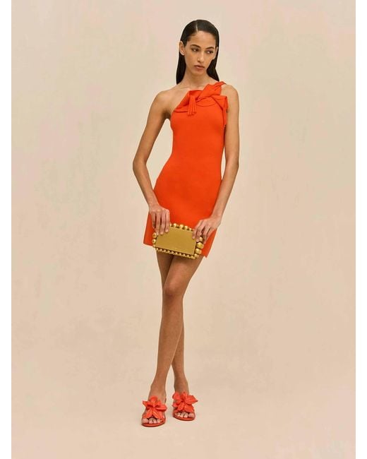 Cult Gaia Orange Camelia Knit Dress