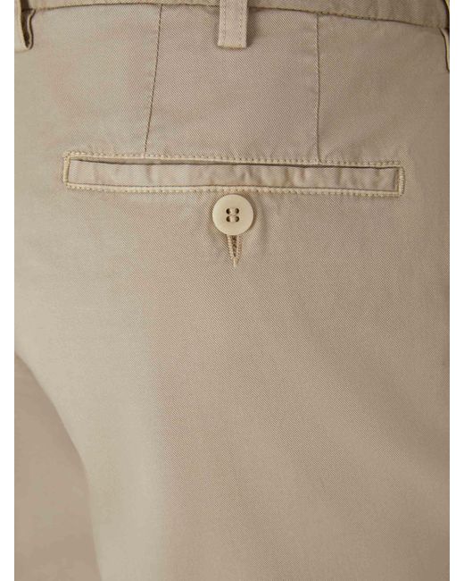 Santa Eulalia Natural Cotton Pleated Pants for men