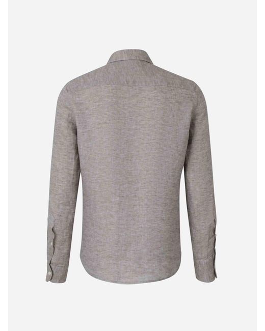 Camisa Jaspeada Lino Santa Eulalia de hombre de color Gray