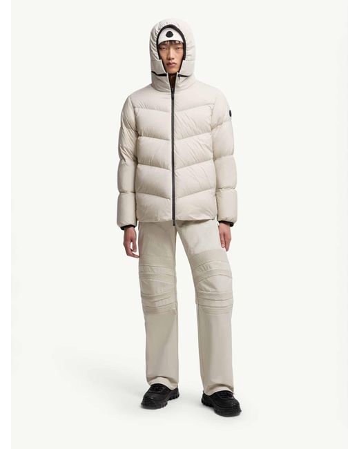 Piumino Con Cappuccio Forez di Moncler in Natural da Uomo