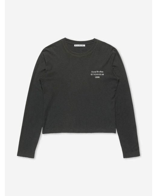 Acne Black Logo T-Shirt for men