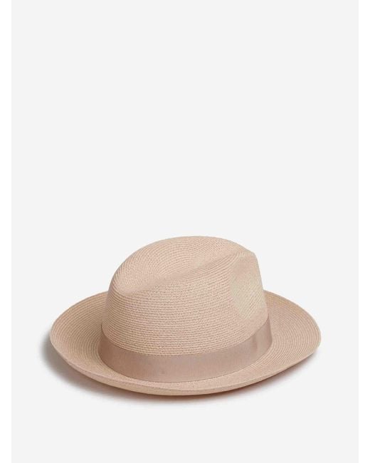 Borsalino Natural Medium Brim Hat for men