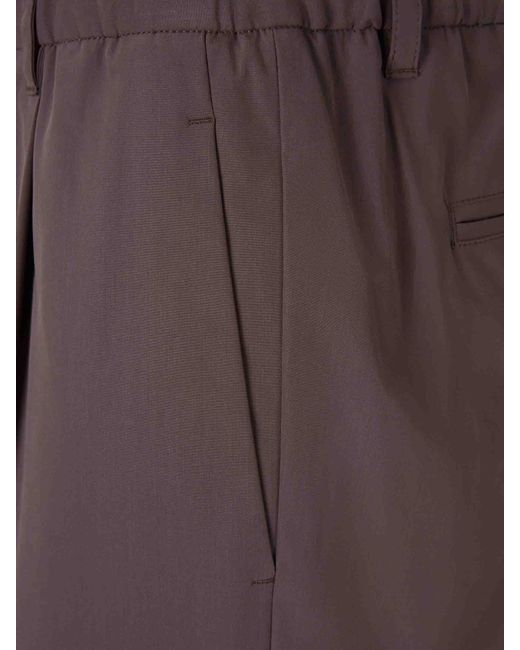 Herno Purple Technical Straight Leg Pants for men