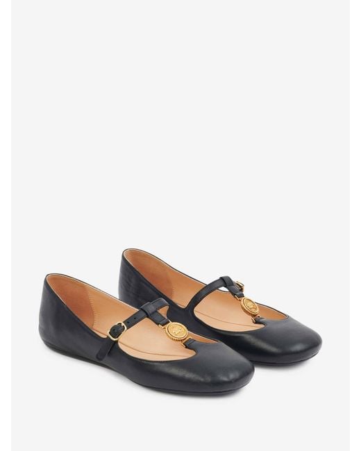 Chloé Black Flache Ballettschuhe Leonore