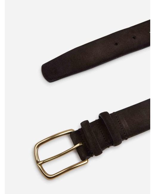 Officine Creative Black Oc Strip Belt for men