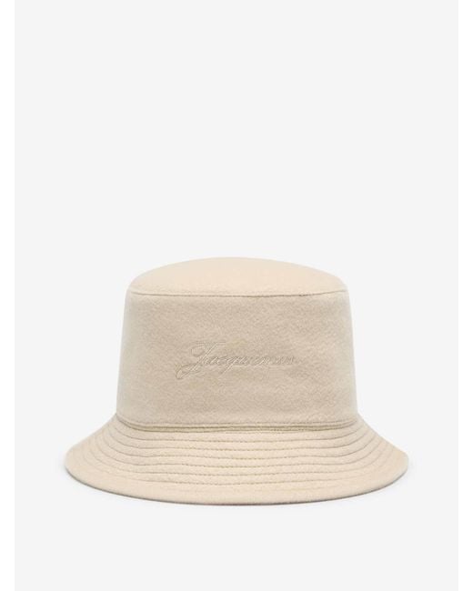 Jacquemus Natural Fisherman Hat Wool