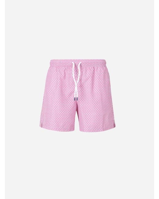 Fedeli Bañador Estampado Medusas in Pink für Herren