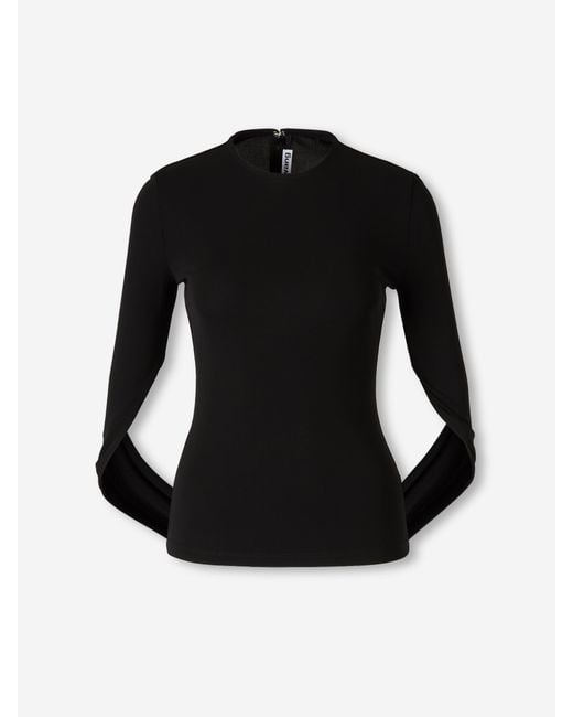 Alexander Wang Black Draped Top