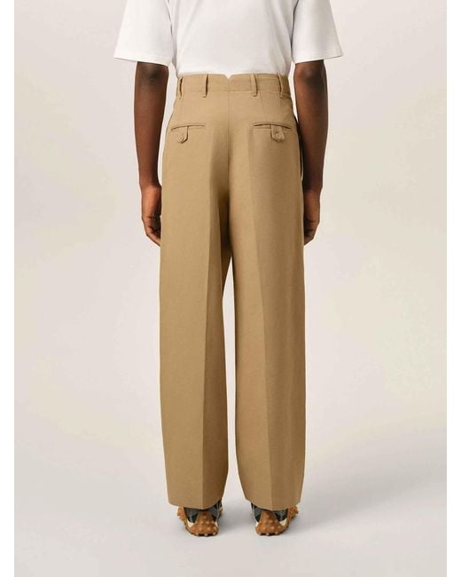 AMI Natural Carrot Linen Trousers for men