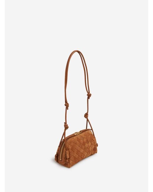 Bottega Veneta White Concert Suede Handbag