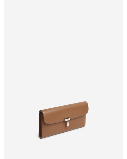 Totême White T-Lock Leather Wallet