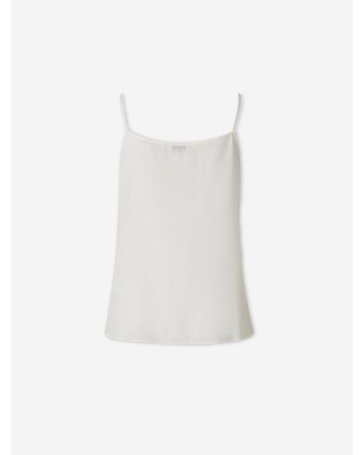 Peserico White Silk Tank Top