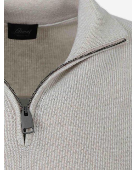 Jersey Cuello Alto Brioni de hombre de color White