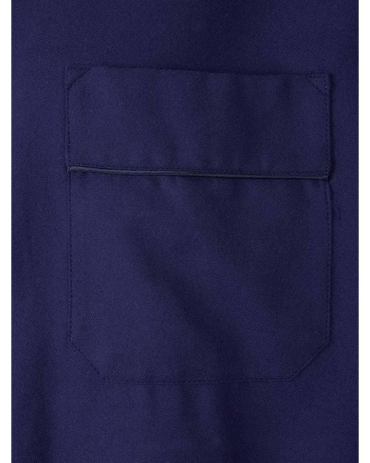 Santa Eulalia Blue Plain Cotton Pajama Set for men