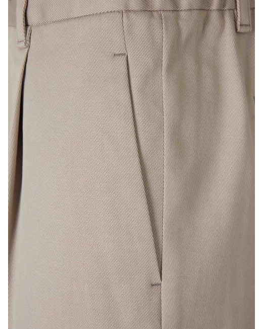 Herno Natural Cotton Straight Leg Trousers for men