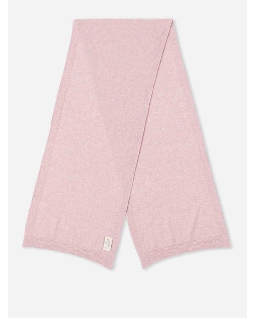 Santa Eulalia Pink Plain Cashmere Scarf for men