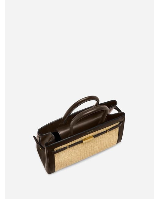DeMellier London Natural The Midi Hudson Raffia Bag