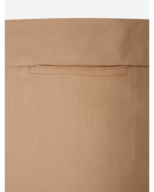 Veronica Beard Natural Darrell Wide Leg Trousers