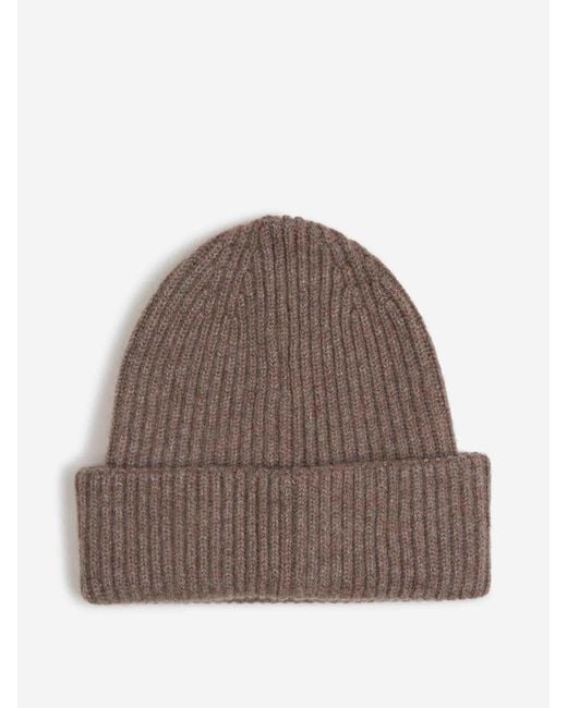 Fedeli Brown Cashmere Knit Hat for men