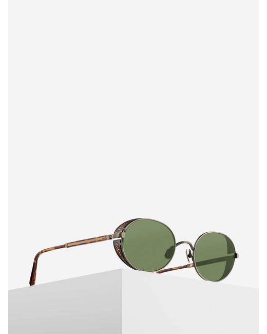 Matsuda Green Oval Sunglasses for men