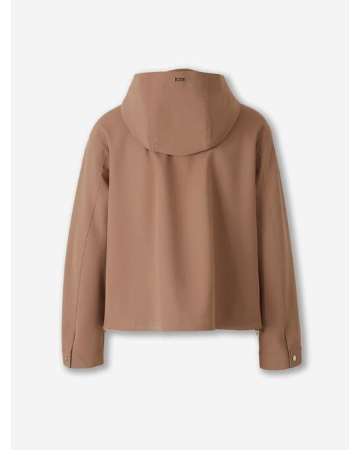 Herno Brown Technical Jacket With Zipper