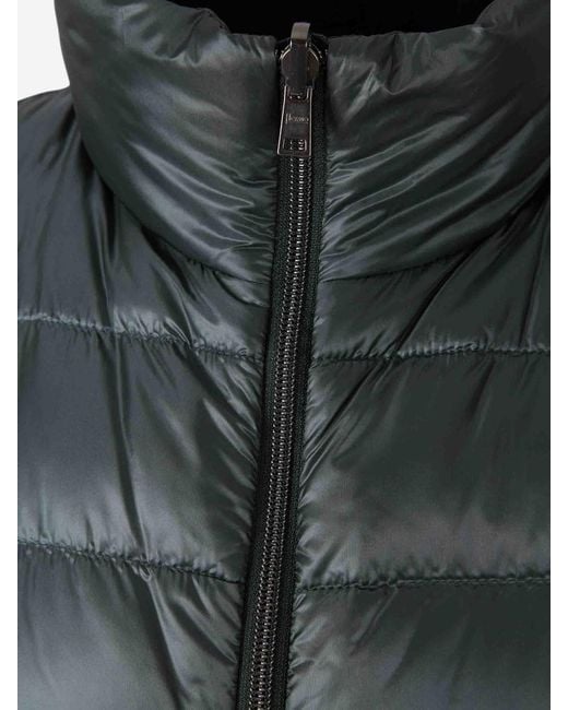 Herno Blue Polyamide Down Vest for men