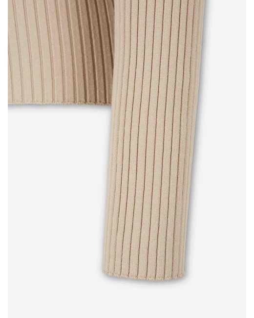 Courreges White Ribbed Jersey Logo