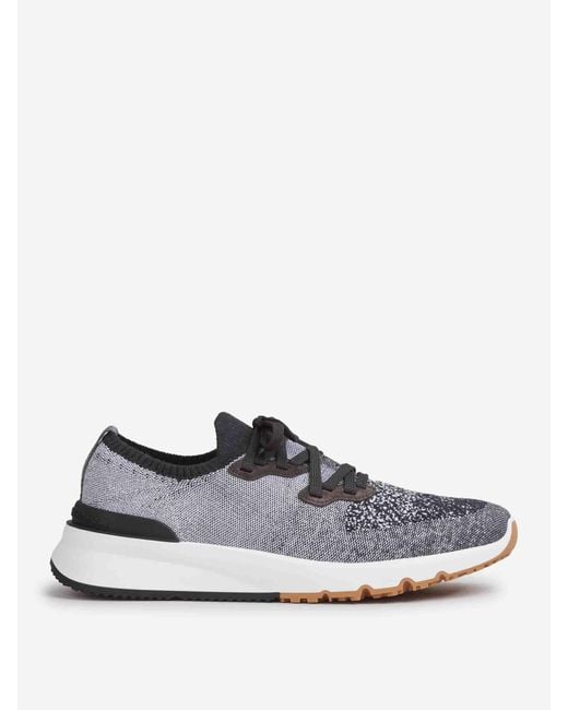Brunello Cucinelli White Sneakers Running Punto for men