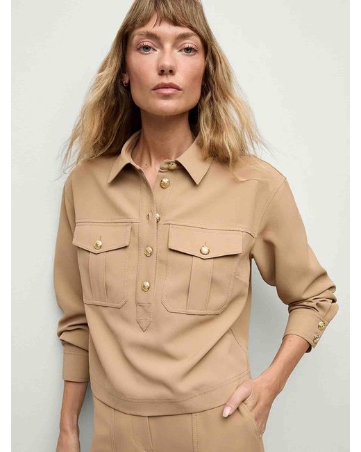 Blusa Colvin Botones Veronica Beard de color Natural