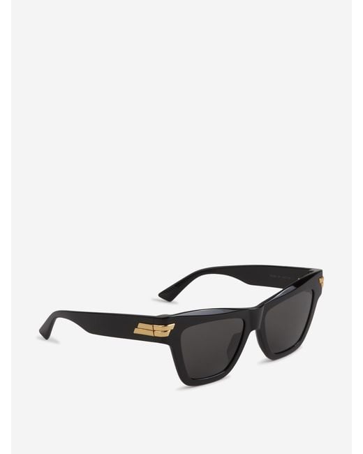 Bottega Veneta Black Cat-Eye Sunglasses