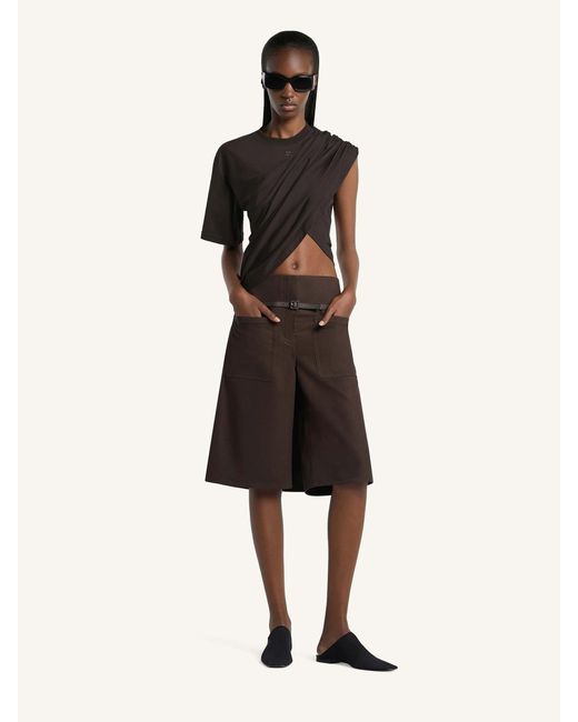 Courreges Natural Straight Bermuda Shorts