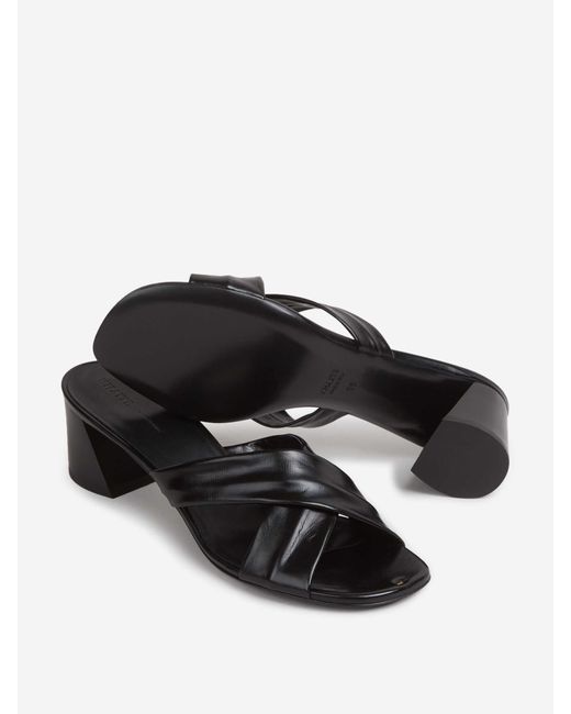 Khaite White Leather Mules