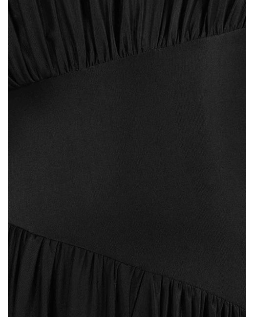 Rabanne Black Drapejat Maxi Dress