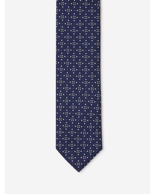 Corbata Geométrica Seda Santa Eulalia de hombre de color Blue