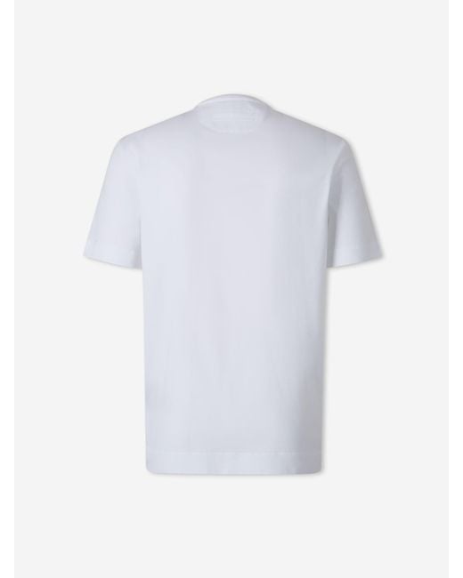 Zegna White Short Sleeve T-Shirt for men