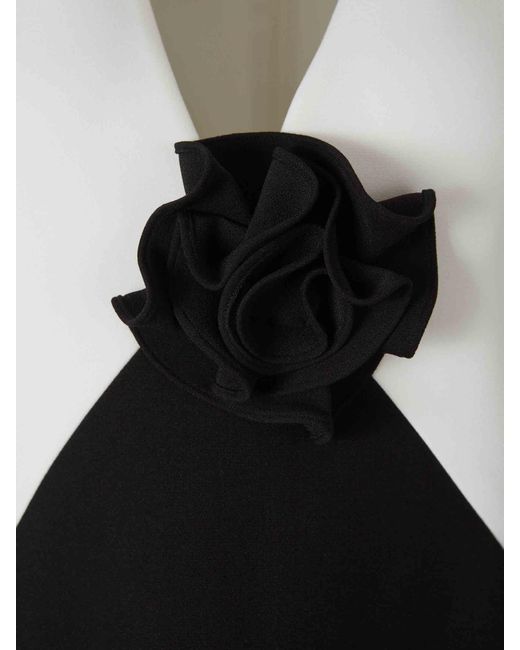 Roland Mouret Black Floral Maxi Dress
