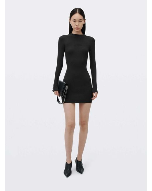 Robe Mini Logo Alexander Wang en coloris Black