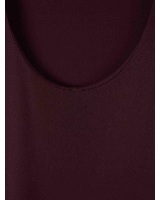 Alaïa Purple Asymmetrical Ruffle Dress