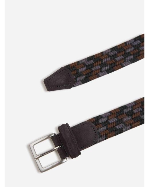 Santa Eulalia Black Two-Tone Belt for men