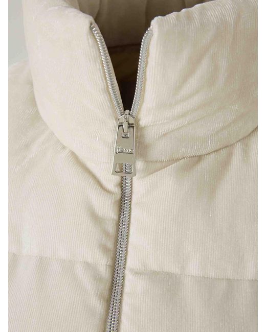 Herno White Corduroy Padded Vest