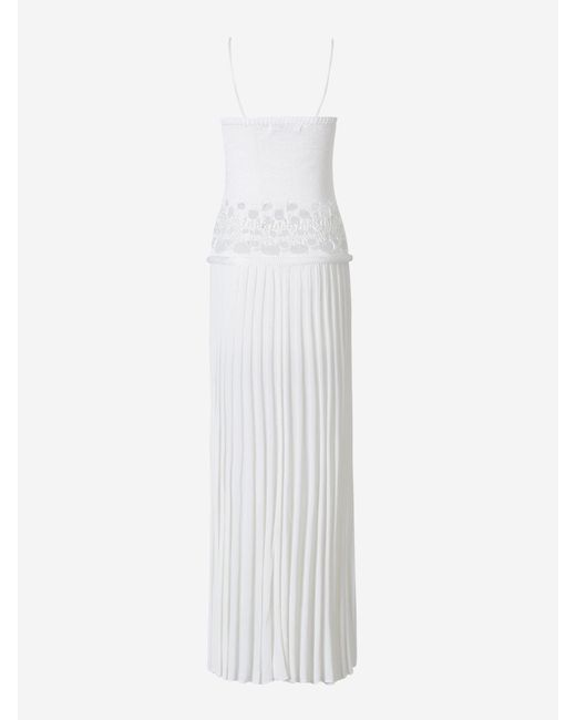Christopher Esber Synthetic Knitted Crochet Dress in White Lyst
