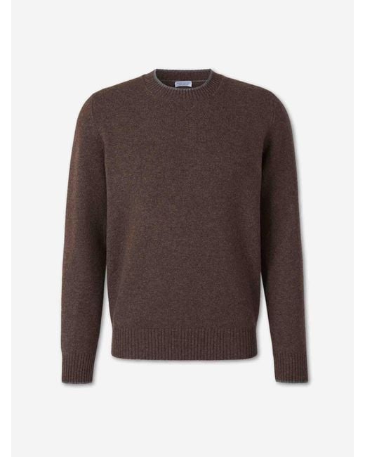 Santa Eulalia Brown Crew Neck Sweater for men