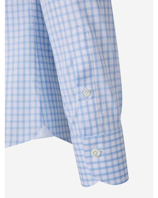 Santa Eulalia Blue Checkered Shirt for men