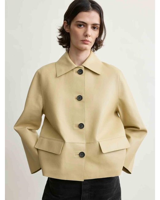 Totême Natural Casual Leather Jacket