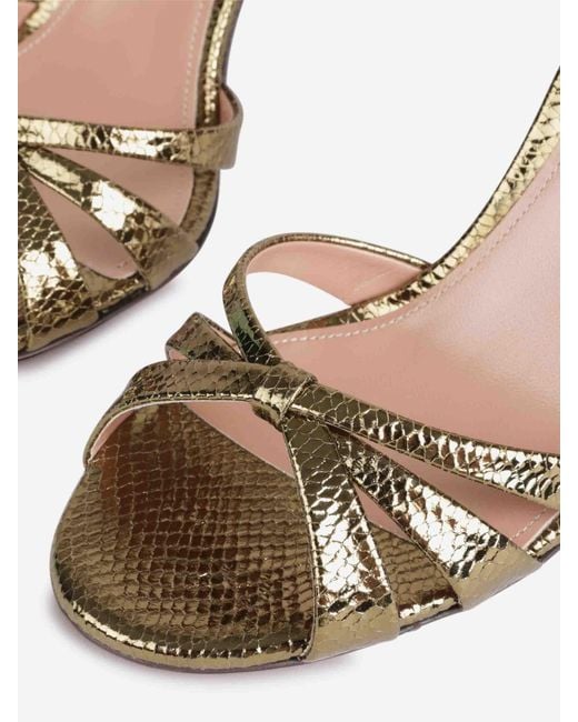 Aquazzura Metallic Tati 85 Sandals