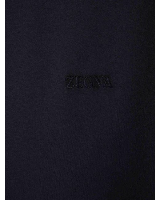 Zegna Black Short Sleeve T-Shirt for men