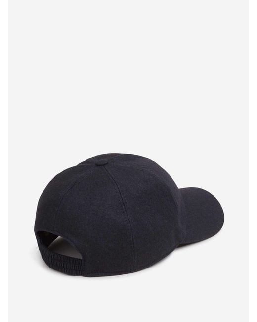 Herno Blue Flannel Cap for men